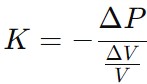 Equation of Bulk Modulus